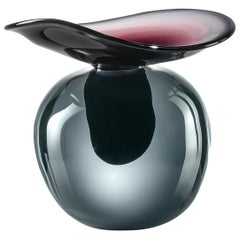 Salviati Small Nereidi Vase in Gray and Amethyst by Allegri & Fogale