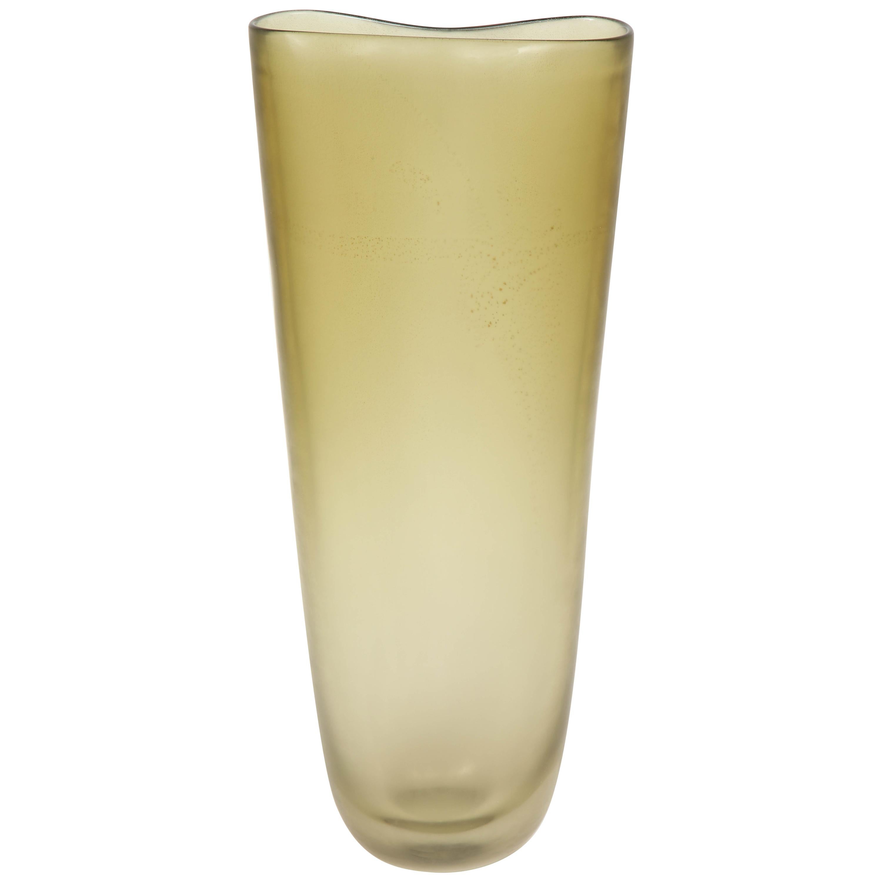 Salviati Topaz Murano Glass Vase