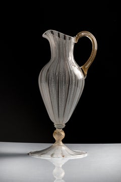 Salviati, Zanfirico Murano Glass, Ewer