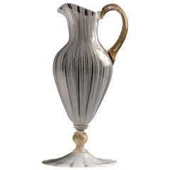 Salviati, Zanfirico Murano Glass, Ewer