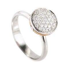 Salvini 18 Karat White and Rose Gold 0.28 ct Diamond Ring