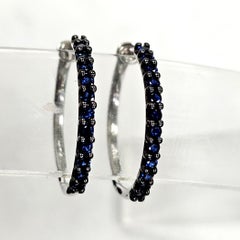 Salvini 18 Karat Weißgold Saphir-Ohrringe, hergestellt in Italien