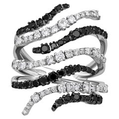 SALVINI Highway-Ring, 18 Karat Weißgold, Diamant 6,5