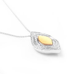 Salvini Collier pendentif en or blanc et rose 18 carats avec diamants