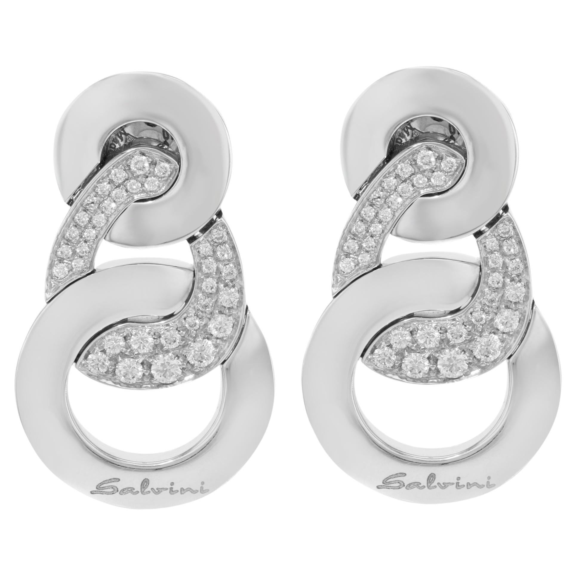 Salvini 68 Diamonds Ladies Earrings 18K White Gold For Sale