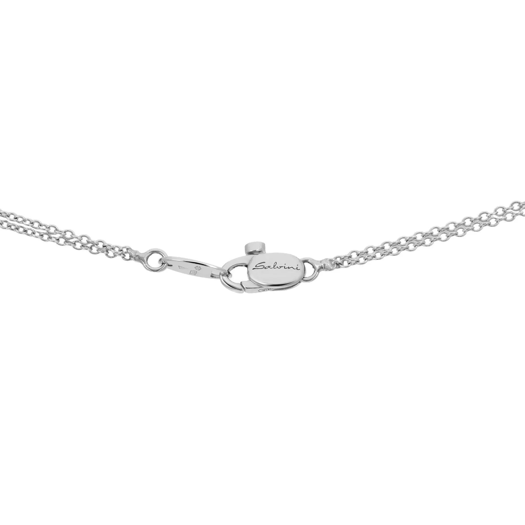 Round Cut Salvini Black and White Diamond Round Pendant Necklace 18K White Gold 5.82Ctw For Sale