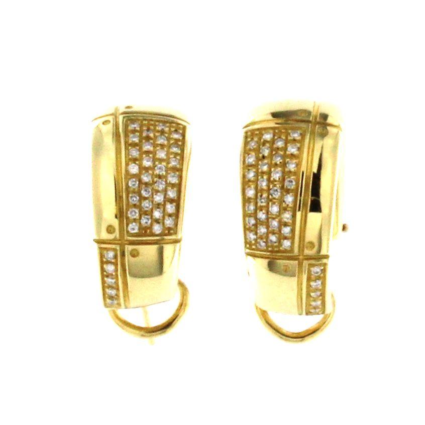 Description:
These exquisite yellow gold earrings from the renowned Salvini 