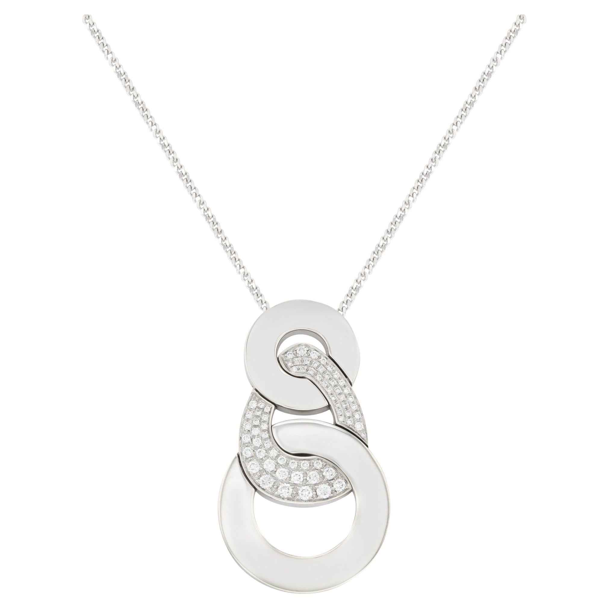 Salvini Diamond Pendant Necklace 18k White Gold 1.30 Cttw