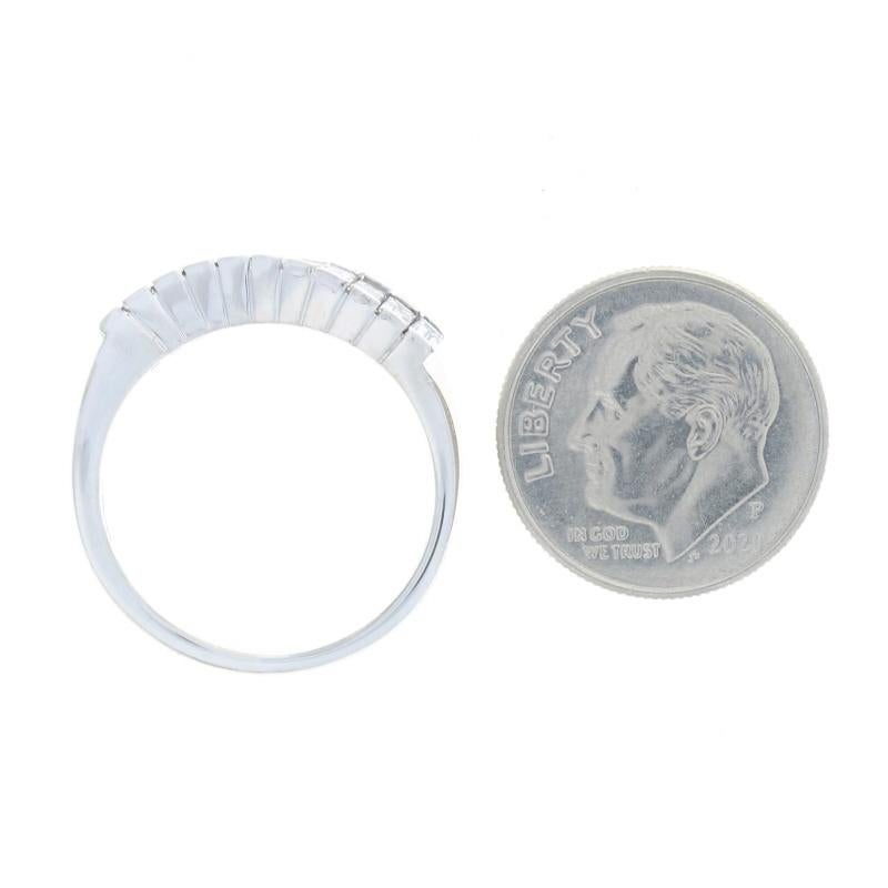 Salvini Diamond Wave Band - Or blanc 18k .73ctw Curved Wedding Ring Pour femmes en vente