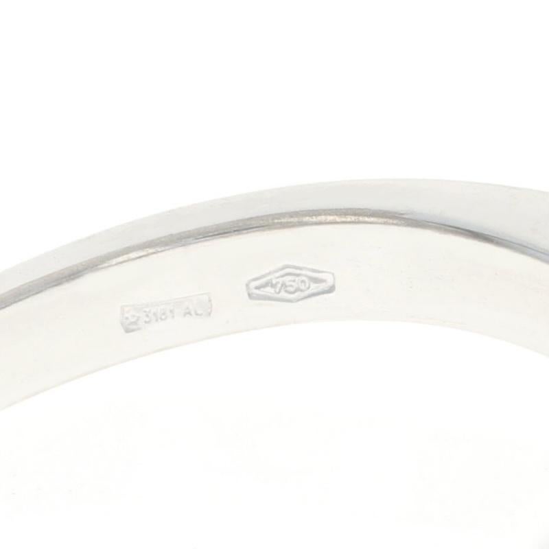 Salvini Diamond Wave Band - Or blanc 18k .73ctw Curved Wedding Ring en vente 2