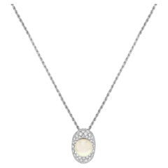 Salvini Diamantes & Perla Collar Colgante Mujer Oro Blanco 18k 0.65cttw