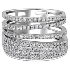 Salvini Bague Euforia S en or blanc 18 carats avec diamants, taille 6,75