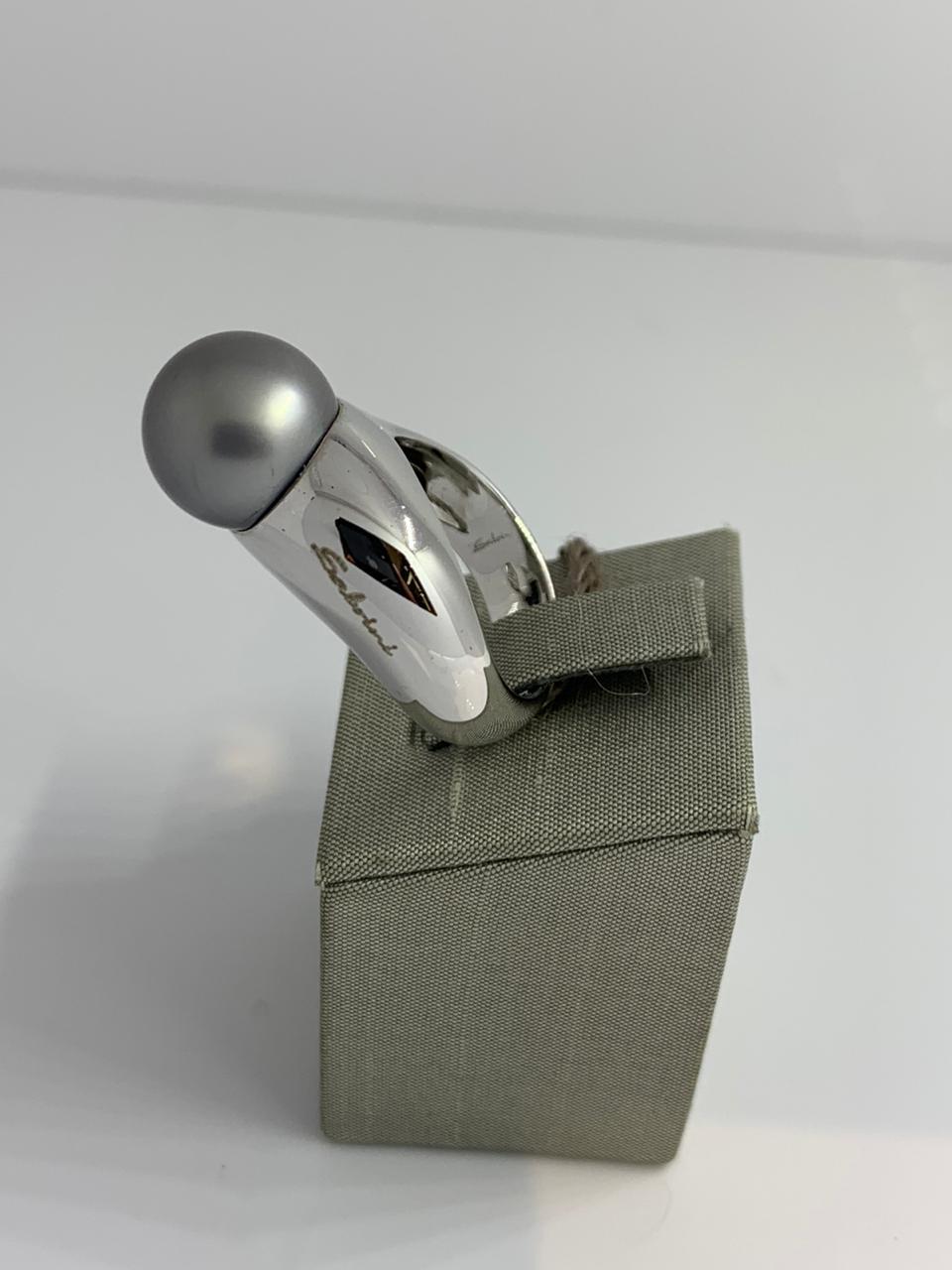 Women's Salvini Ring in 18 Karat White Gold with Black Pearl