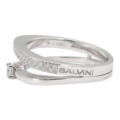 Salvini Round Cut Diamond Band Ring 0.25Ctw 18K White Gold Size 6.5