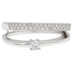 Salvini Round Cut Diamond Band Ring 0.25Ctw 18K White Gold Size 6.5