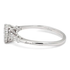 Salvini Runde Diamant Halo Verlobungsring 18K Weißgold 0.56Ctw Größe 6.75