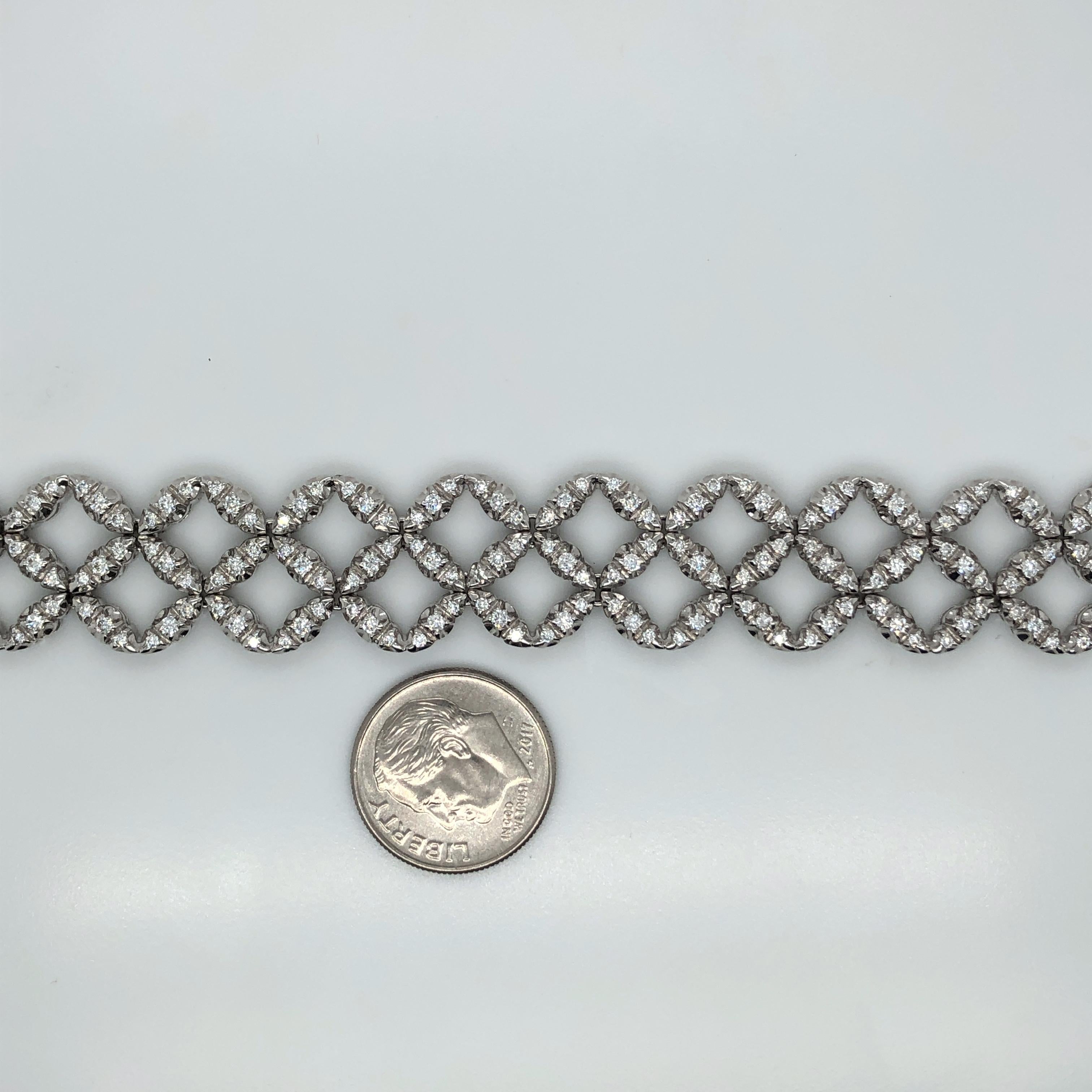 Modern Salvini White Gold Diamond Bracelet For Sale