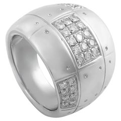 Salvini Wide 18 Karat White Gold Diamond Band Ring