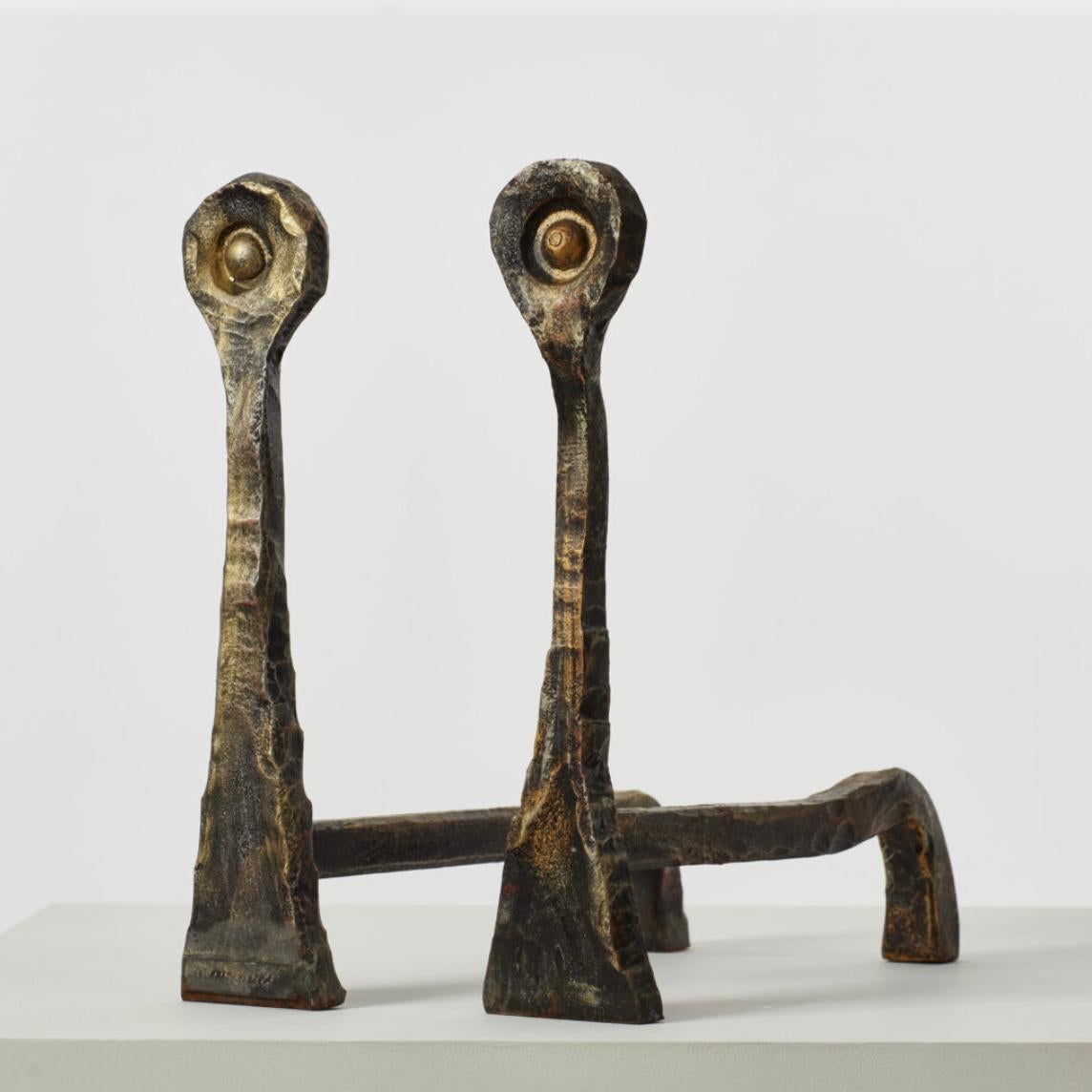 Salvino Marsura 'Alari Caminetto' Kaminbesteck - Treviso Italien, 1980er Jahre (Italienisch) im Angebot