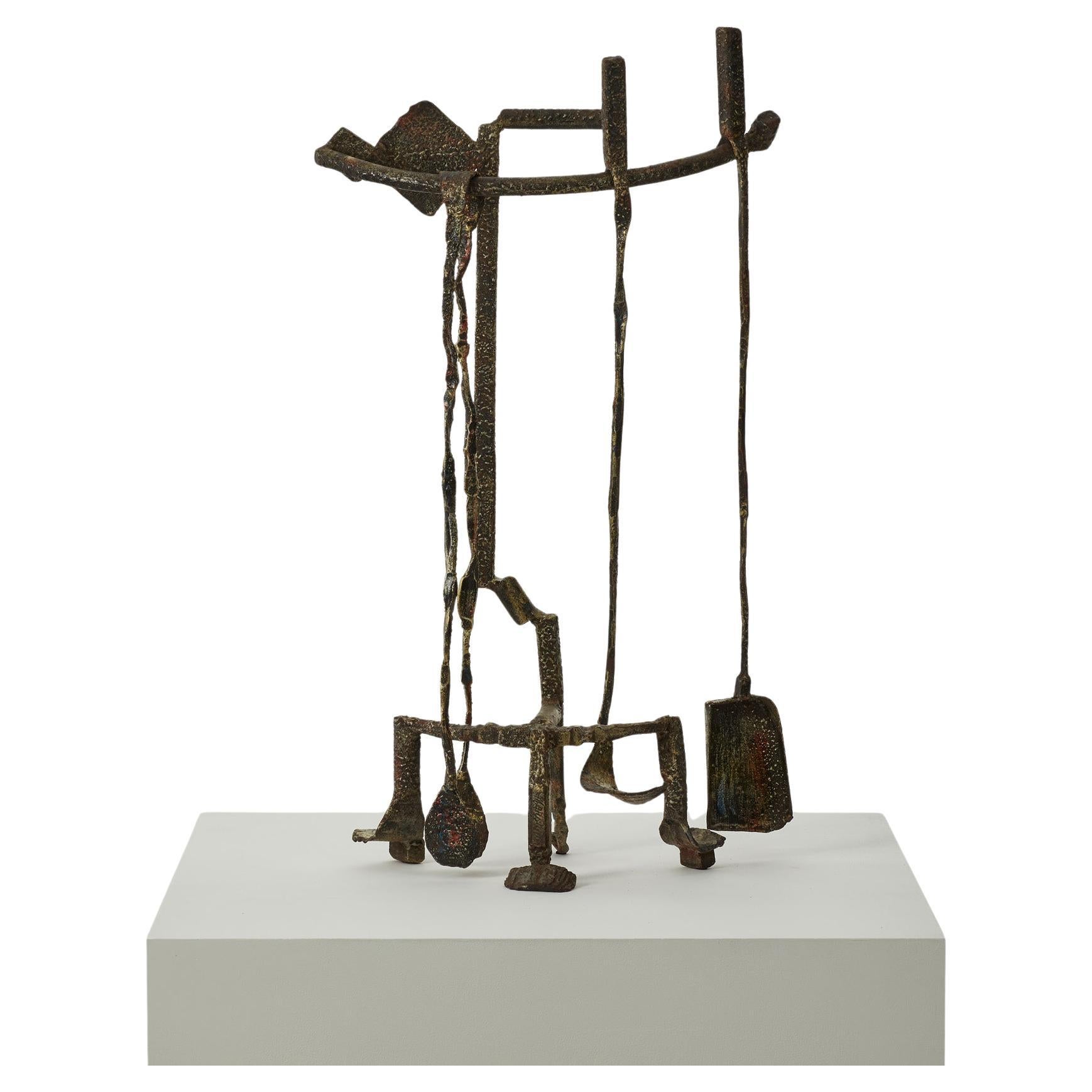 Salvino Marsura 'Attrezzi Caminetto' fire tools - Treviso Italy, 1980s