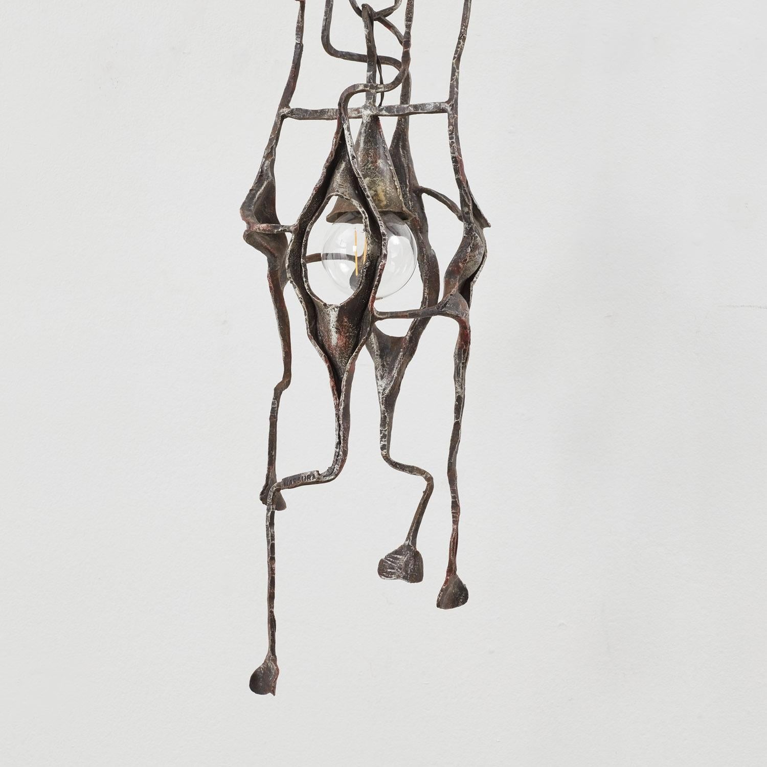 Ferro Salvino Marsura Baccello del Seme chandelier from Treviso Italy, 1980s in vendita
