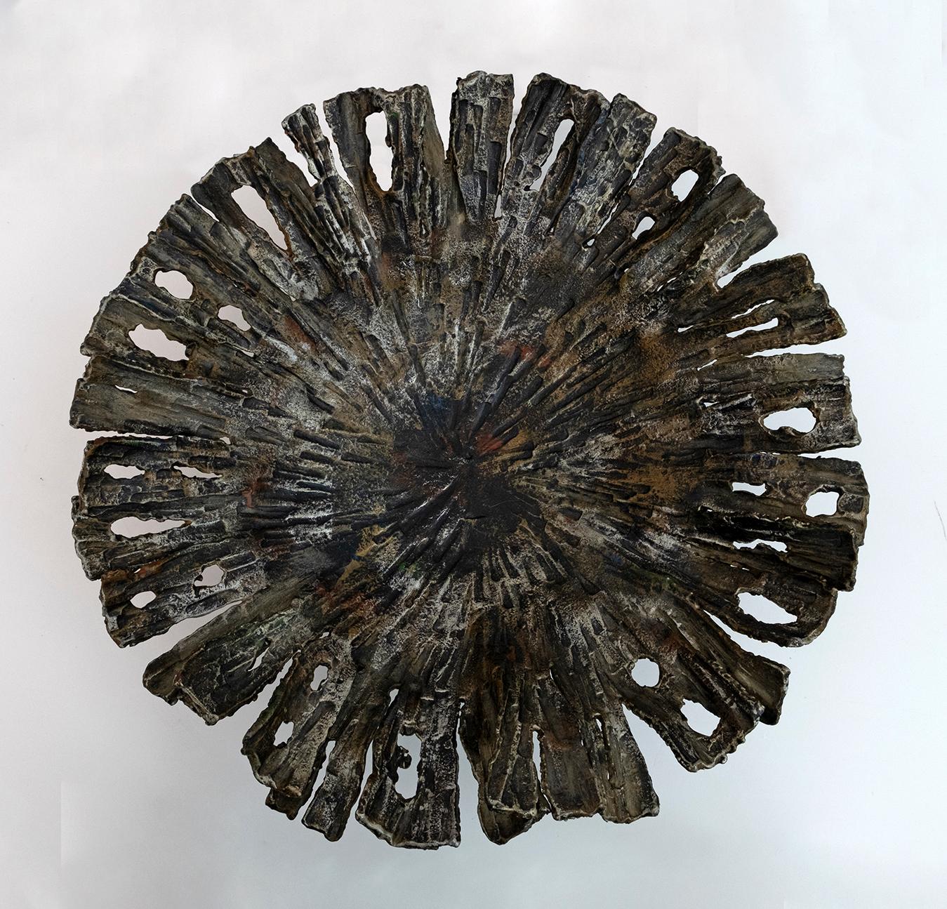 Late 20th Century Salvino Marsura Brutalist Forged Iron Centerpieces, 1970s For Sale