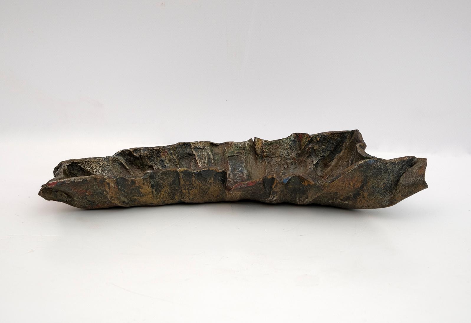 Late 20th Century Salvino Marsura Brutalist Forged Iron Pocket Emptier, 1970s For Sale