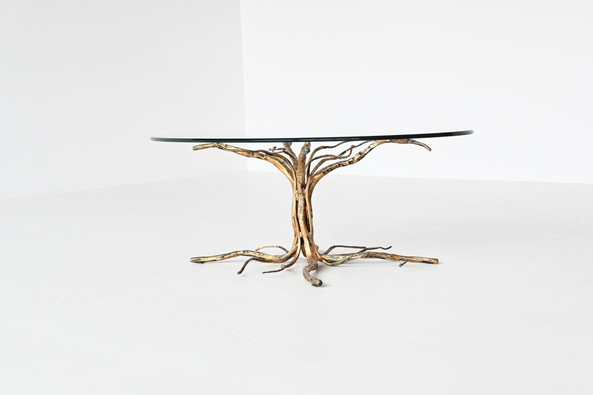 Mid-Century Modern Salvino Marsura Brutalist Tree Shaped Coffee Table, Italy, 1970