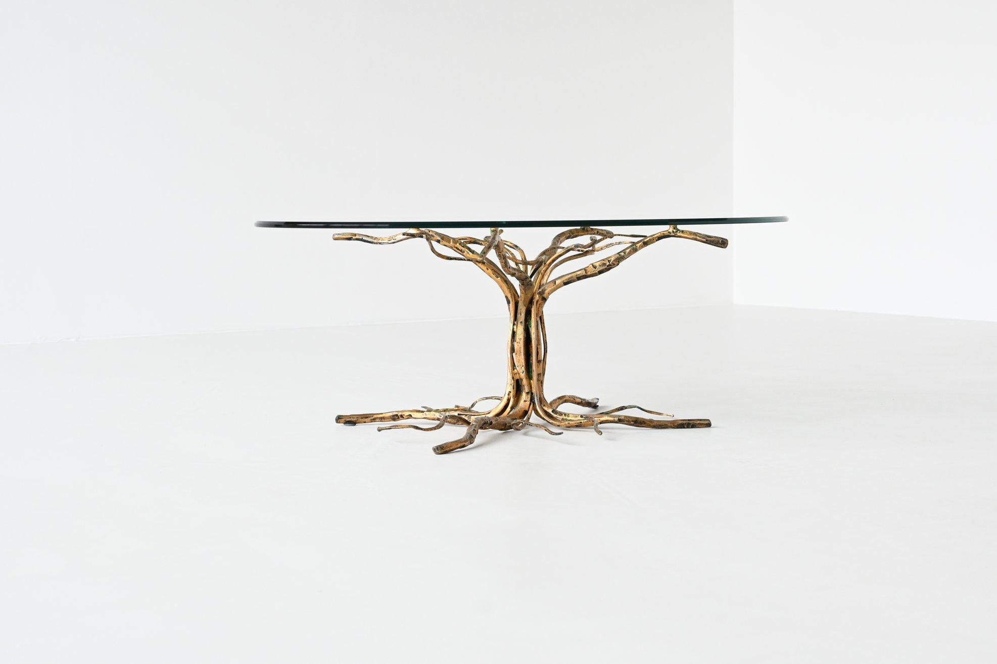 Late 20th Century Salvino Marsura Brutalist Tree Shaped Coffee Table, Italy, 1970