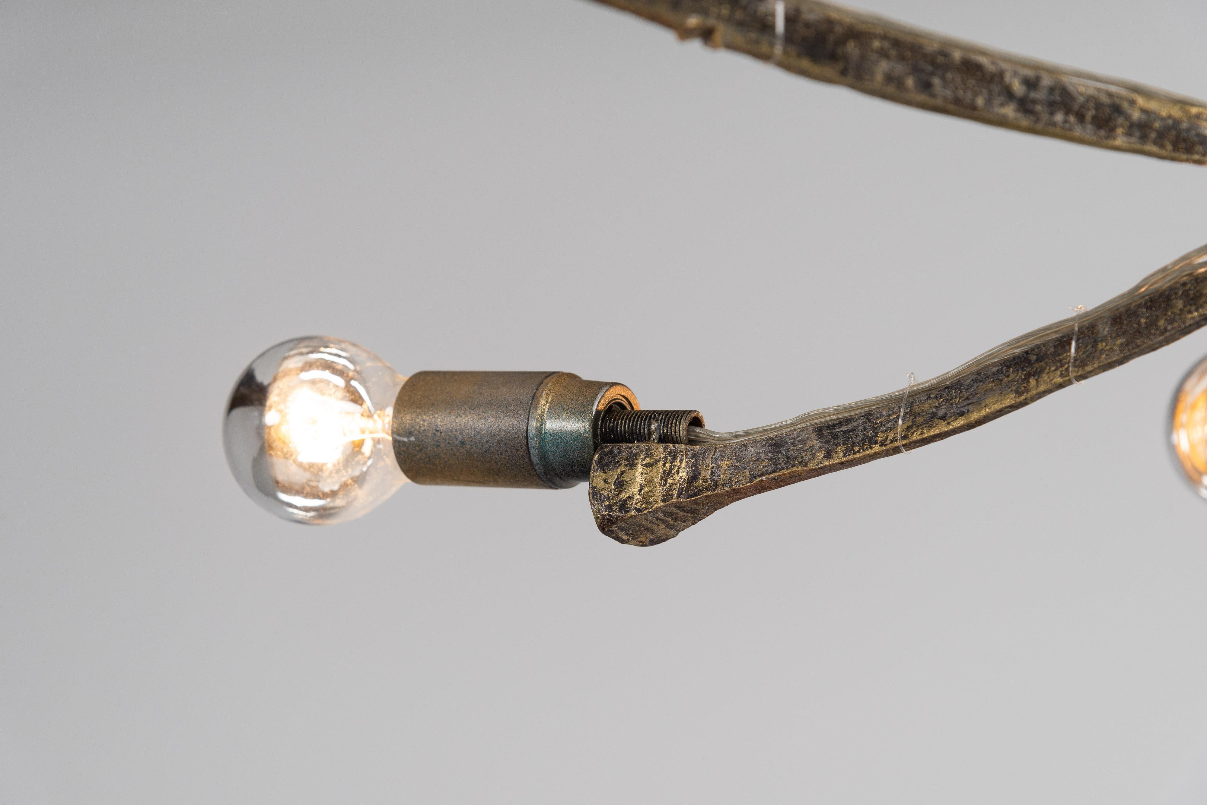 Late 20th Century Salvino Marsura chandelier made in Italy 1970 For Sale
