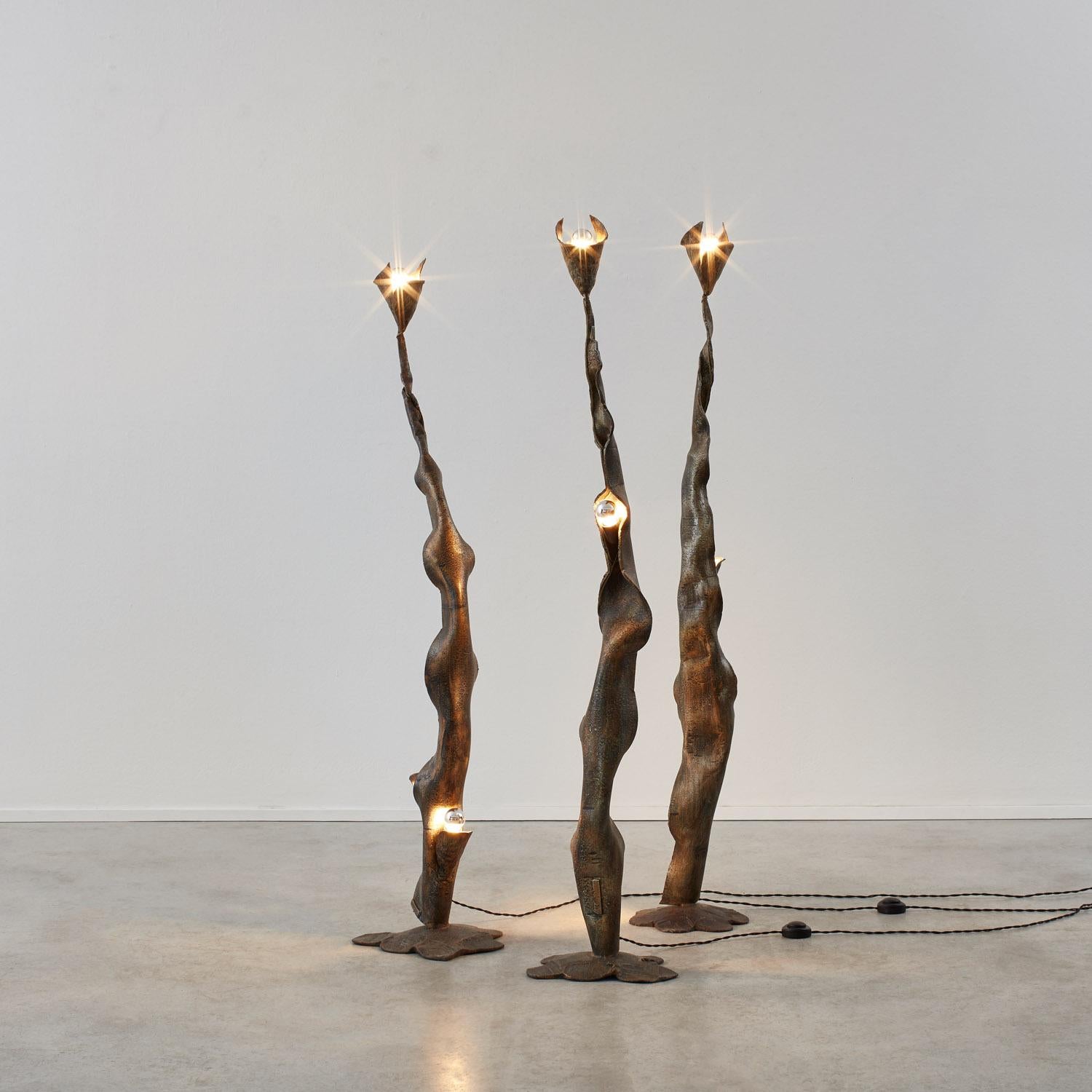 Brass Salvino Marsura floor lamp - Italy, 1970s, three available