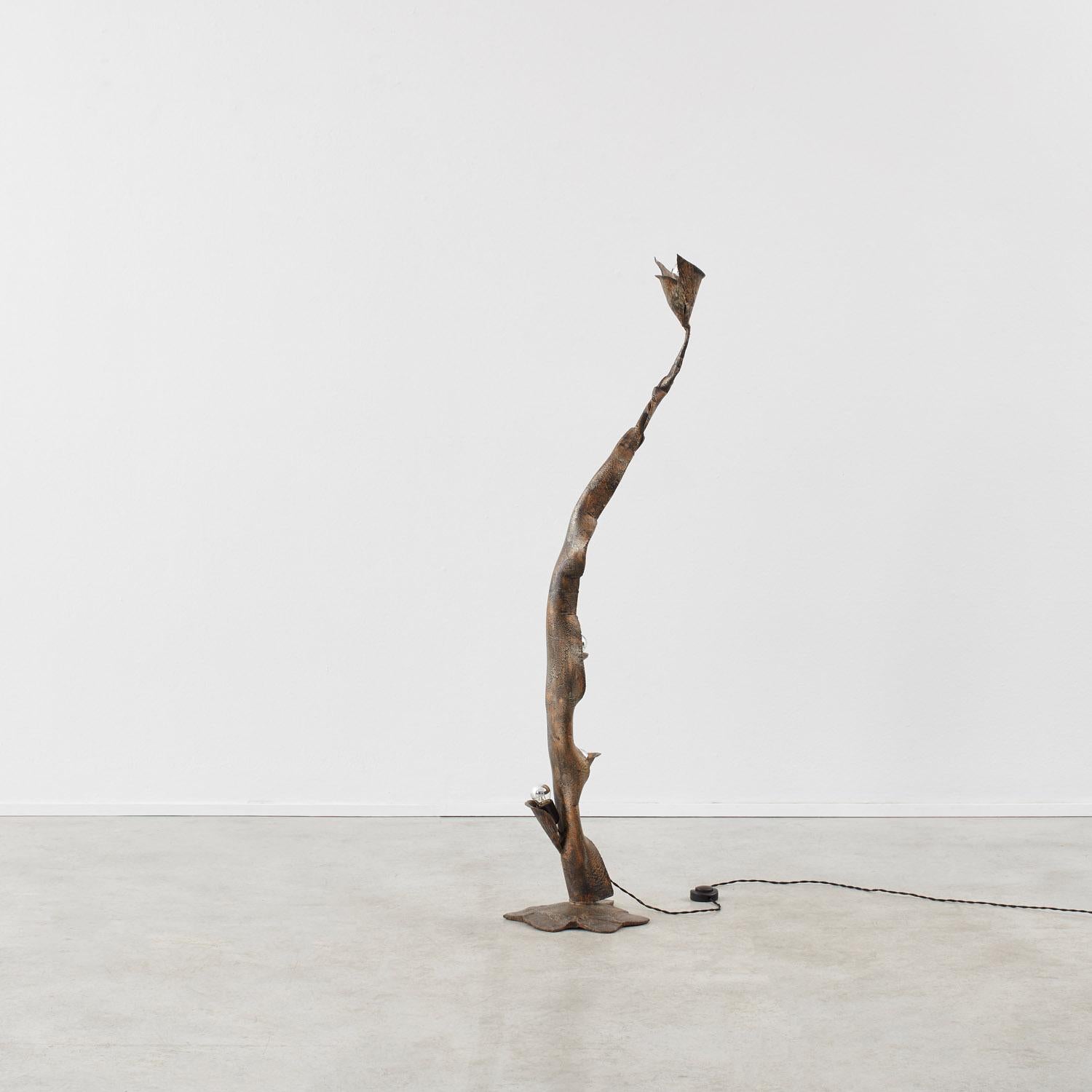 Late artist Salvino Marsura was born in Treviso in 1938 and learnt his craft in the dynamic workshop of sculptor Toni Benetton. His ironwork art and furniture relishes in the manual aesthetic of the forge, giving voice to the raw metal and the