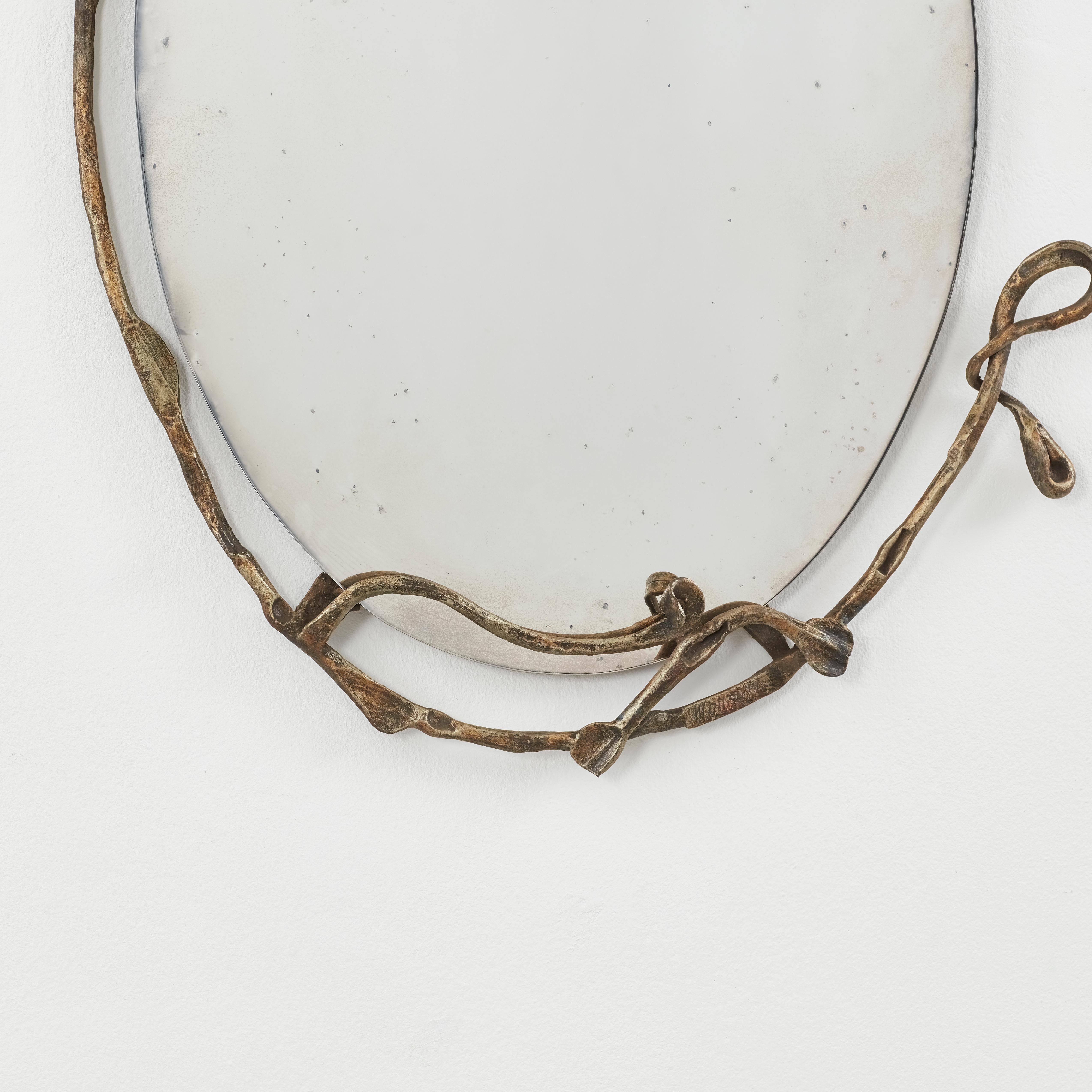 Italian Salvino Marsura Forged mirror VIII from Treviso Italy, 1960s