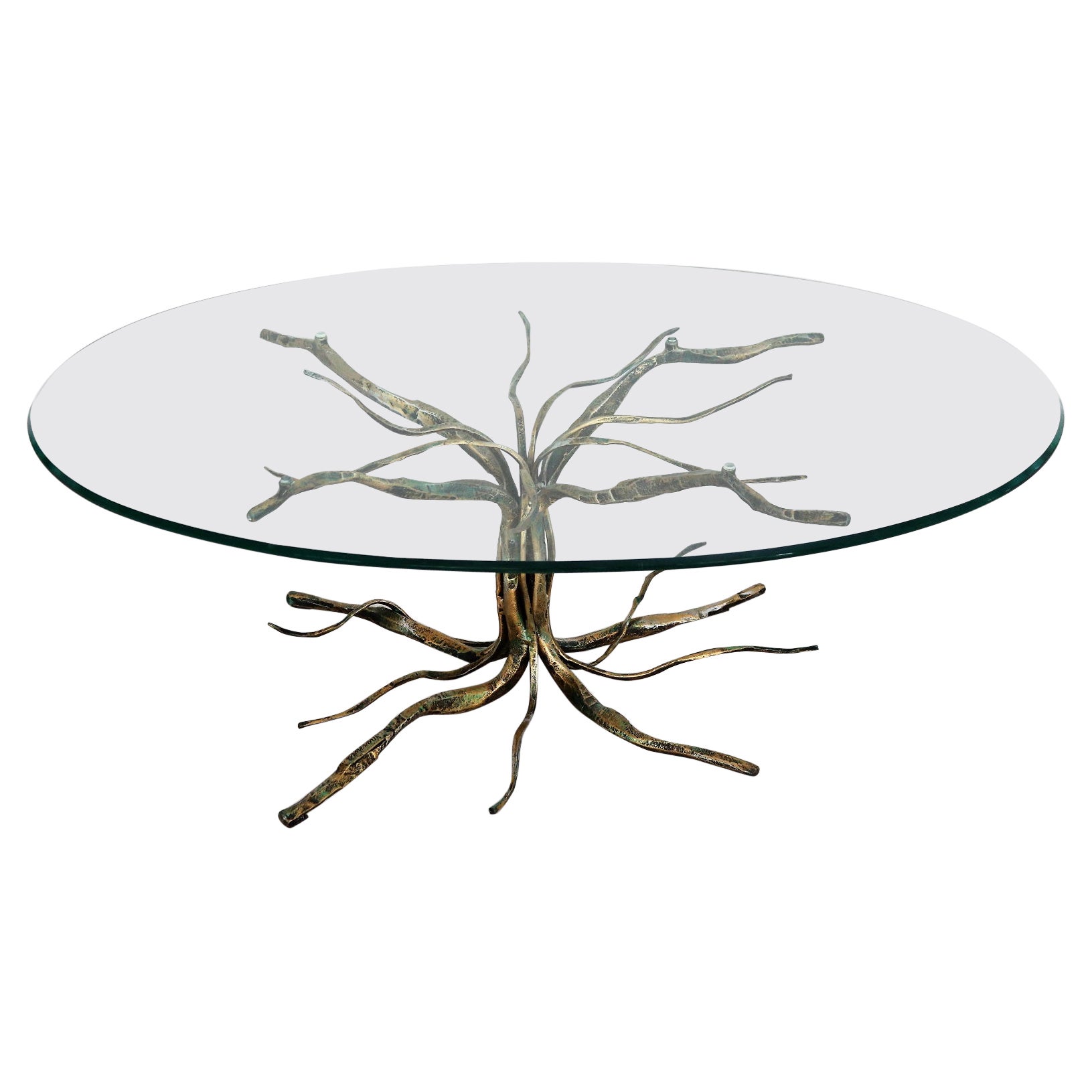 Salvino Marsura Italian Brutalist Coffee Table in Tree Shape, 1960s
