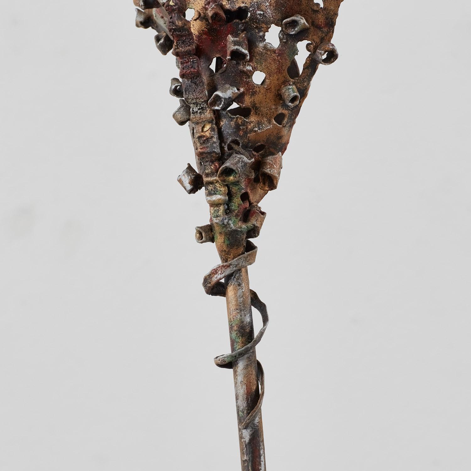 Ferro battuto Salvino Marsura Lampada da terra Nuova arte di Treviso, anni 2000 in vendita
