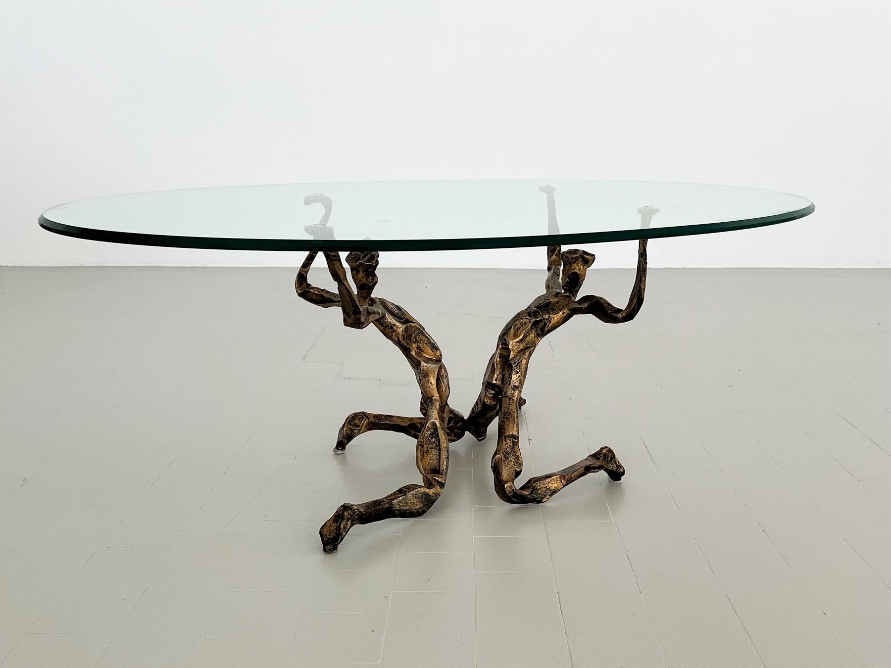 Table basse brutaliste en bronze Salvino Marsura, 1960 en vente 5