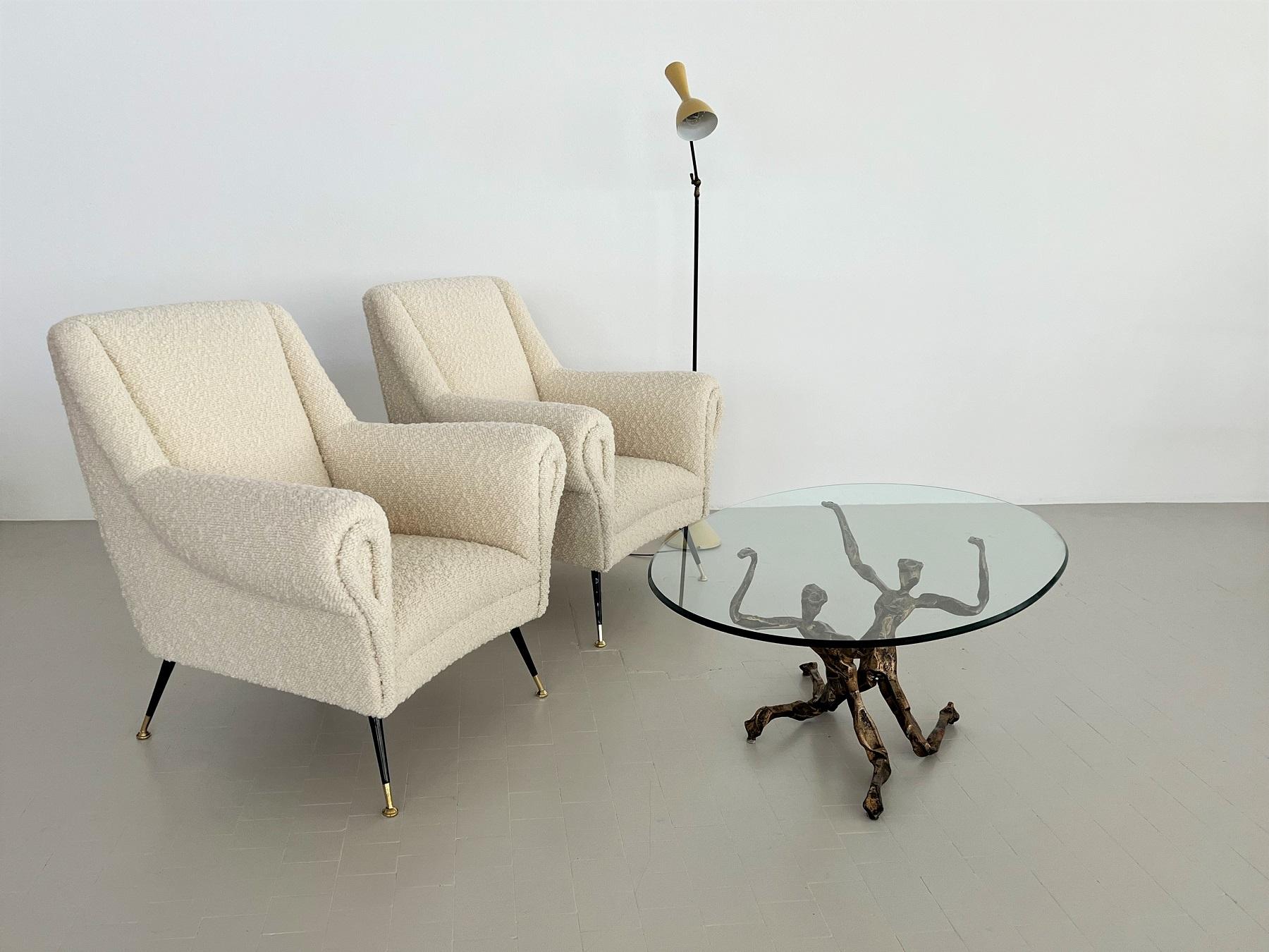 Mid-Century Modern Table basse brutaliste en bronze Salvino Marsura, 1960 en vente