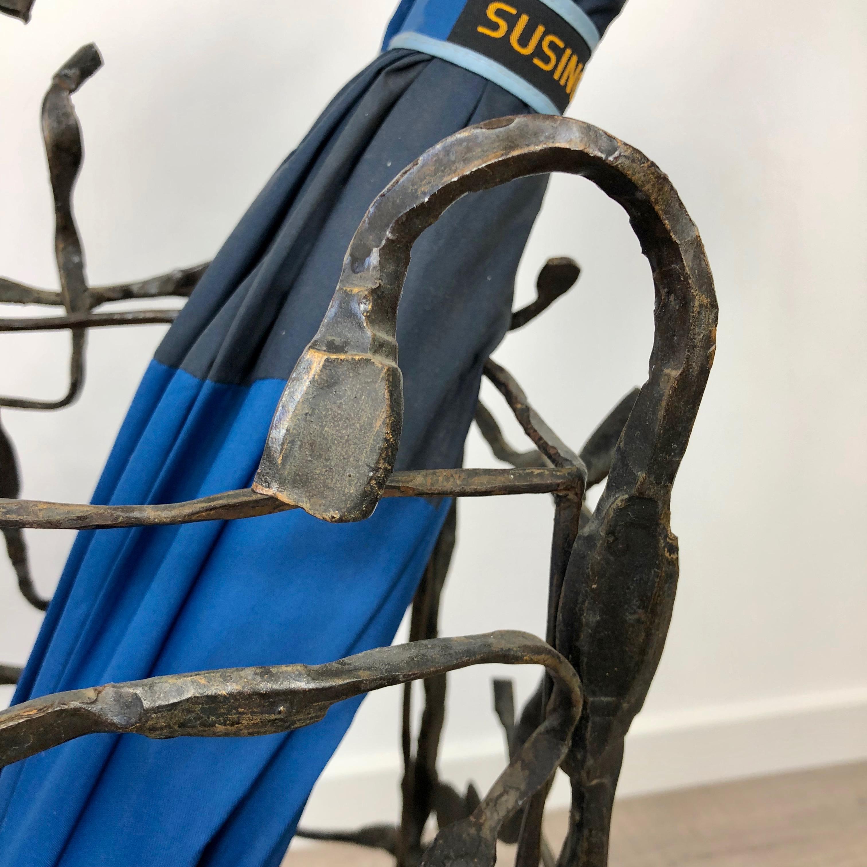 Salvino Marsura Umbrella Stand Racket Brutalist Sculpture in Iron, Italy, 1960s 7