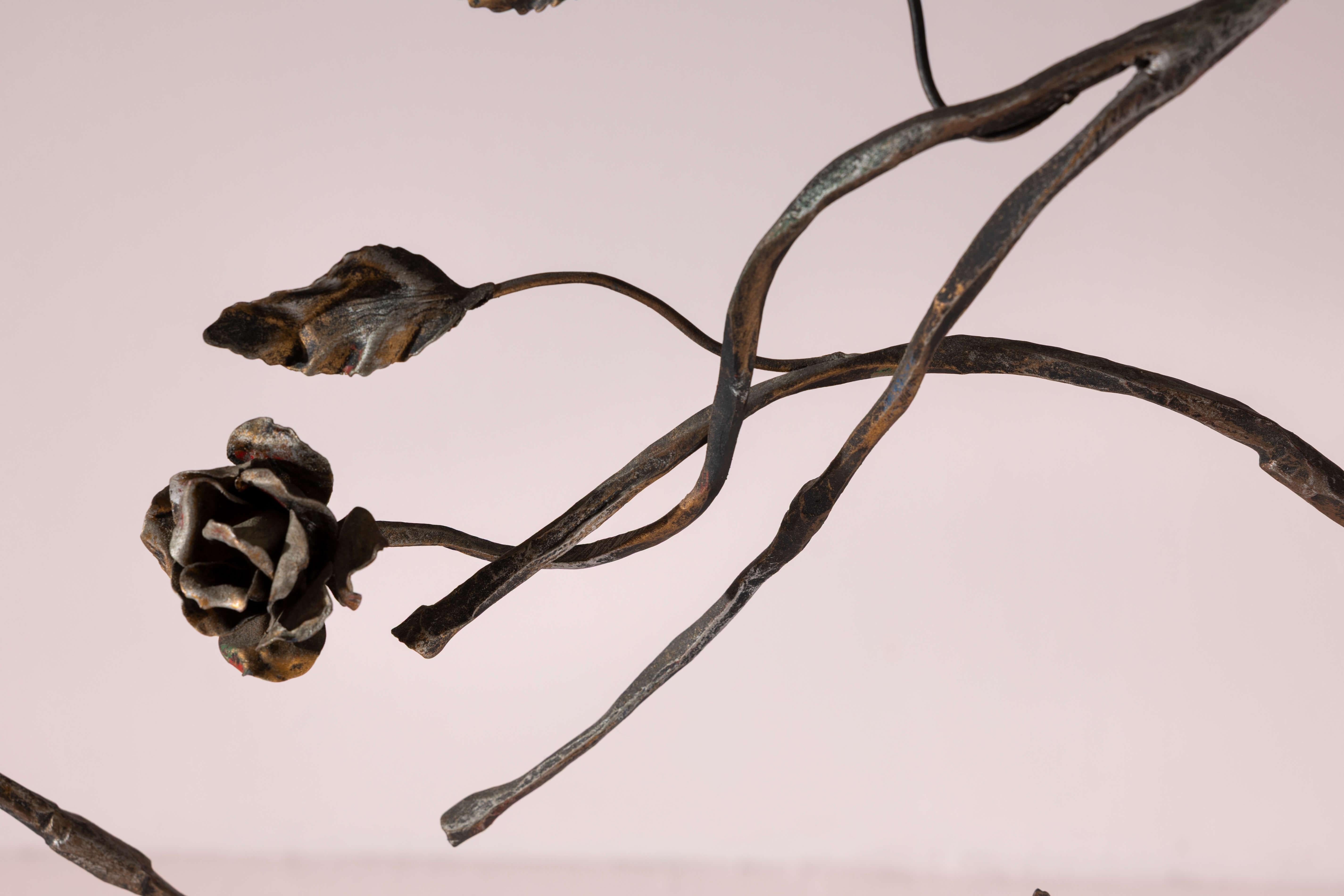 Fer forgé Salvino Marsura, lit double en fer forgé, Italie, années 1960 en vente