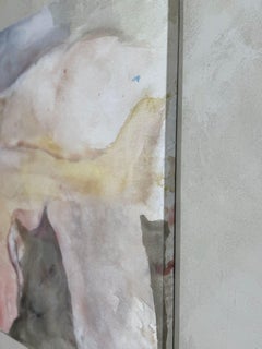 Abstract Figurative Human Body Painting in Soft Pastel Tones by Salvita De Corte