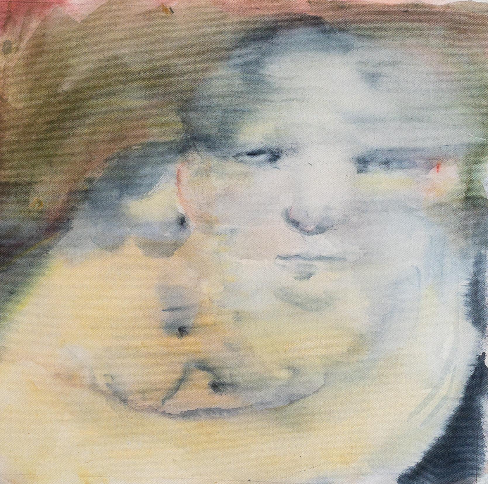 Peinture figurative abstraite dans des tons pastel doux par Salvita De Corte en vente 3