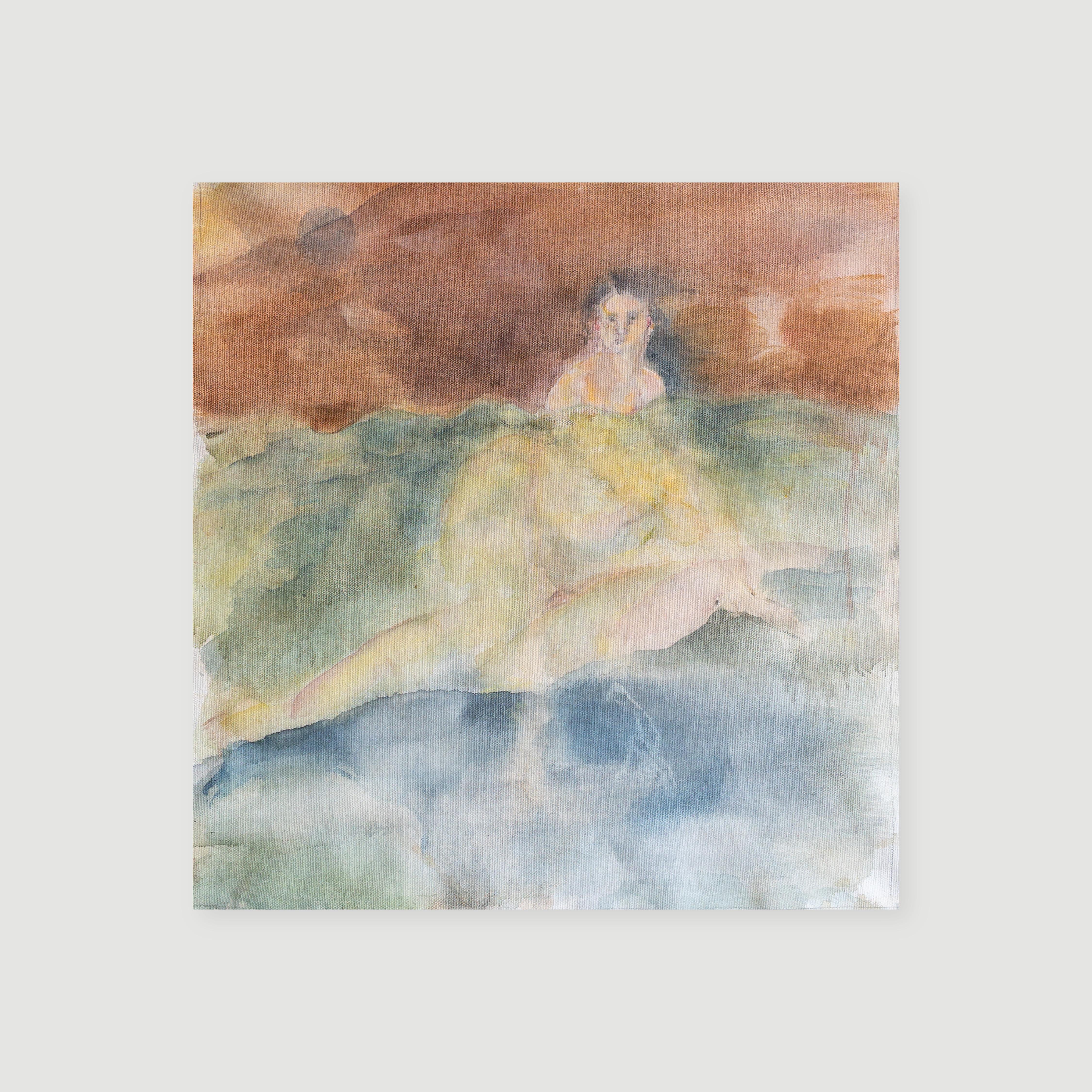 Peinture figurative abstraite dans des tons pastel doux par Salvita De Corte en vente 3