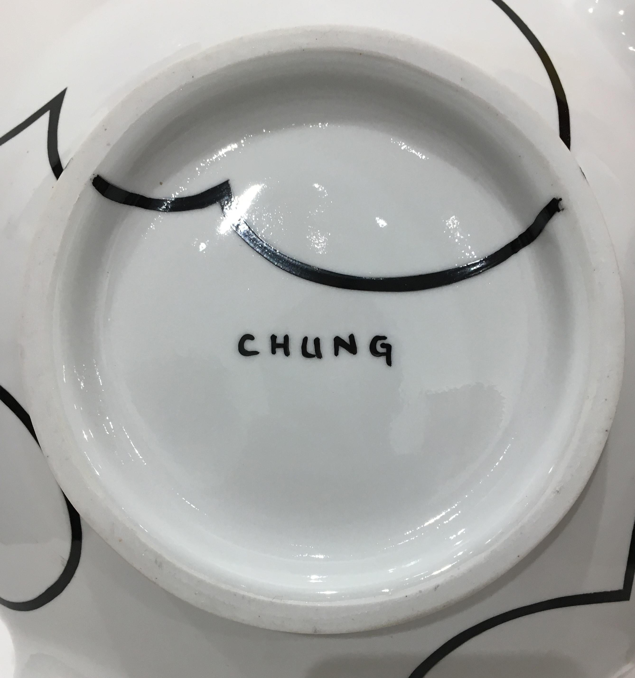 Cloud Moon Jar, Contemporary Ceramic Porcelain Sculpture with Glaze, China Paint 3