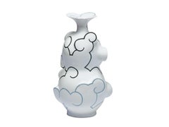 "Flared Cloud Gourd Bottle", Contemporary, Ceramic, Porcelain, Sculpture, Glaze