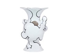 "Flared Cloud Vase", Contemporary, Ceramic, Porcelain, Sculpture, Overglaze