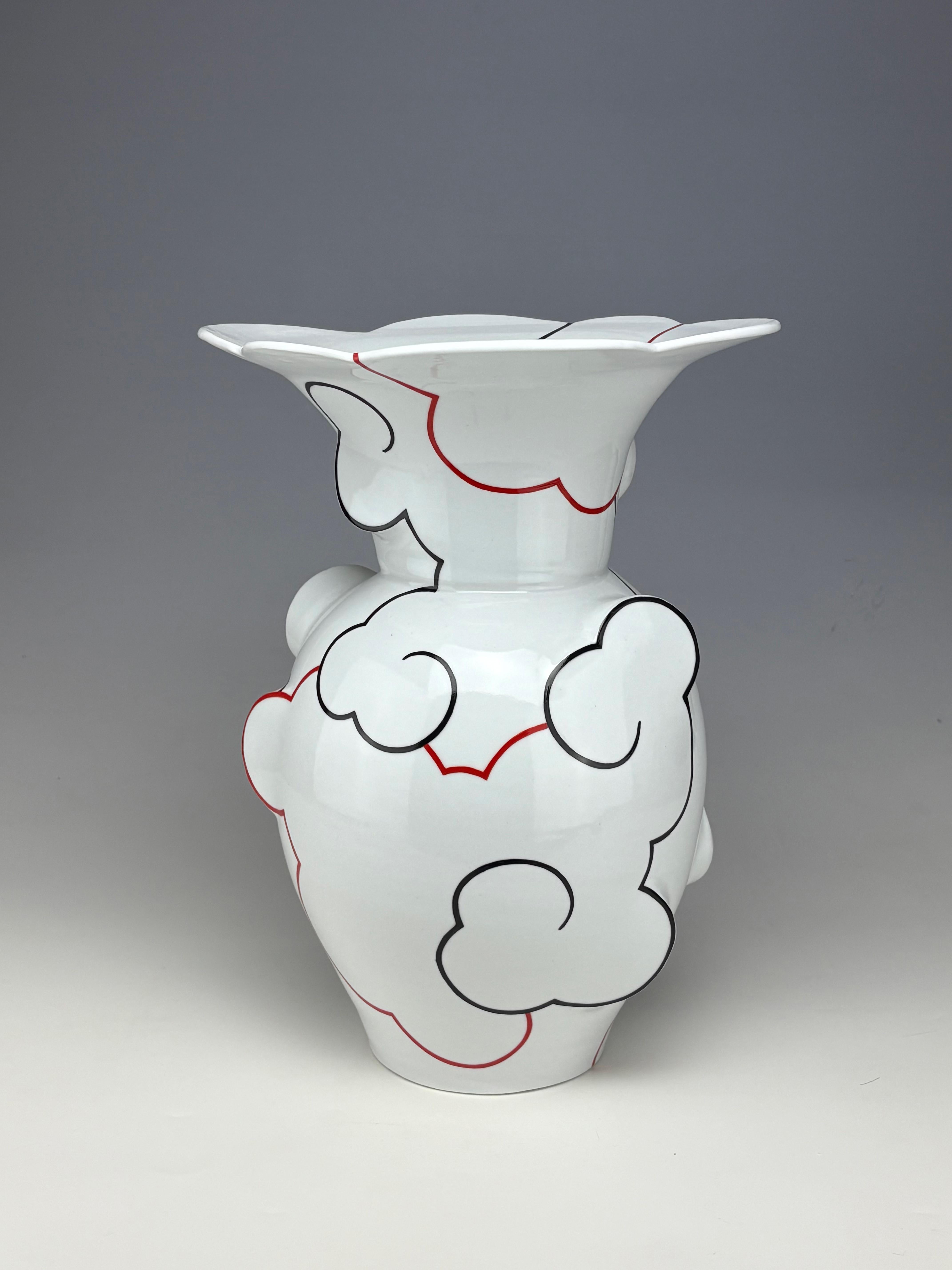 Jarrón Nube Acampanada, Sam Chung, 2025, Porcelana, Pintura sobrevidriada, Vasija 1