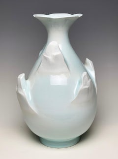 "Flowering Mountain Hanayama Bottle", Contemporary, Porcelain, Sculpture, Glaze