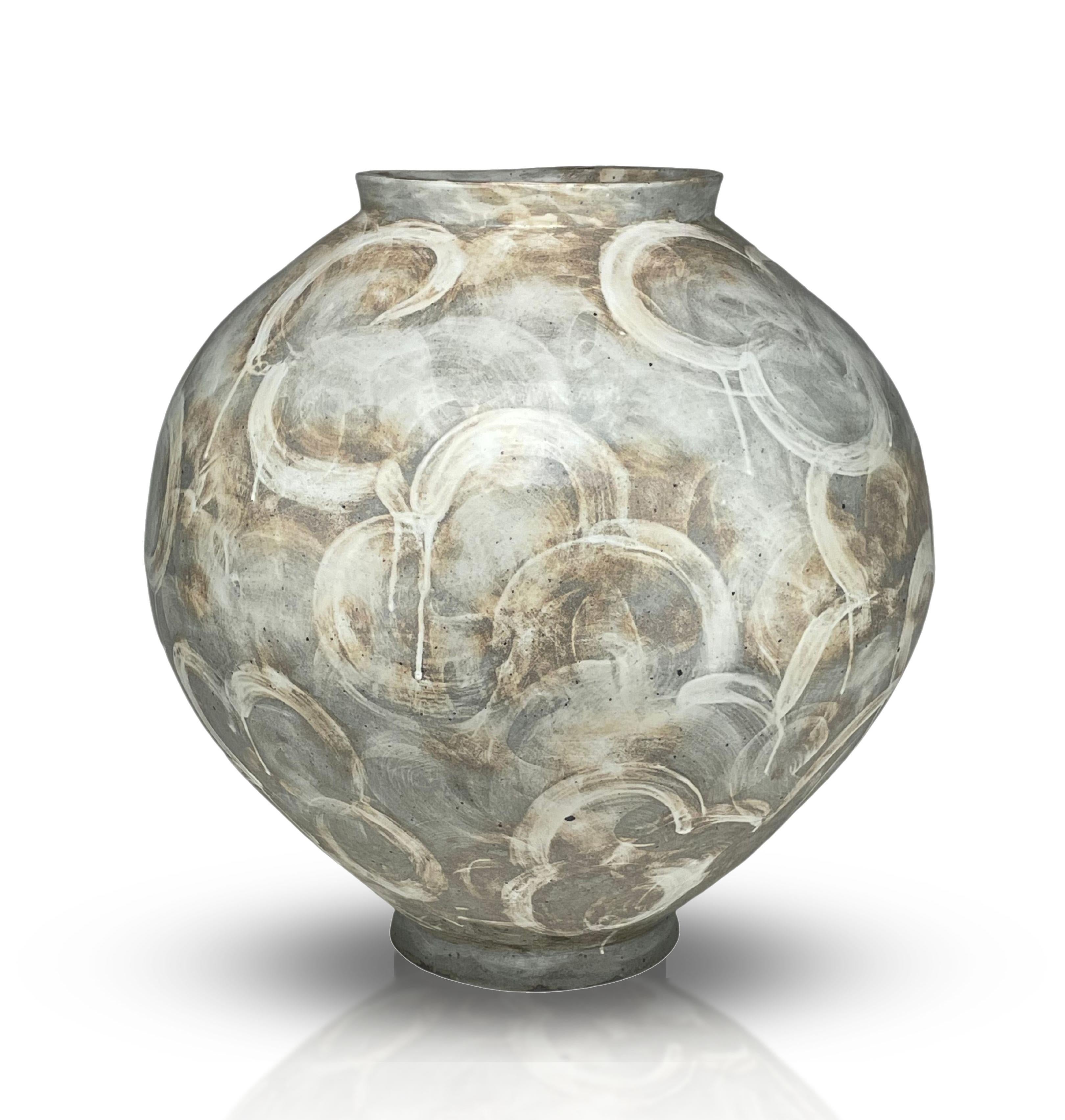 Sam Chung Abstract Sculpture - Moon Jar 4