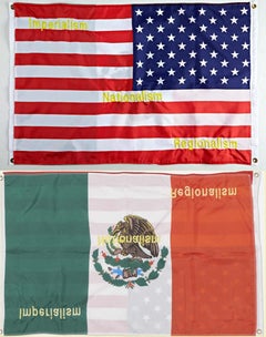 Sam Durant Die andere Seite/El Otro Lado Protest Kunst Mexikanische amerikanische Flaggen 70/100
