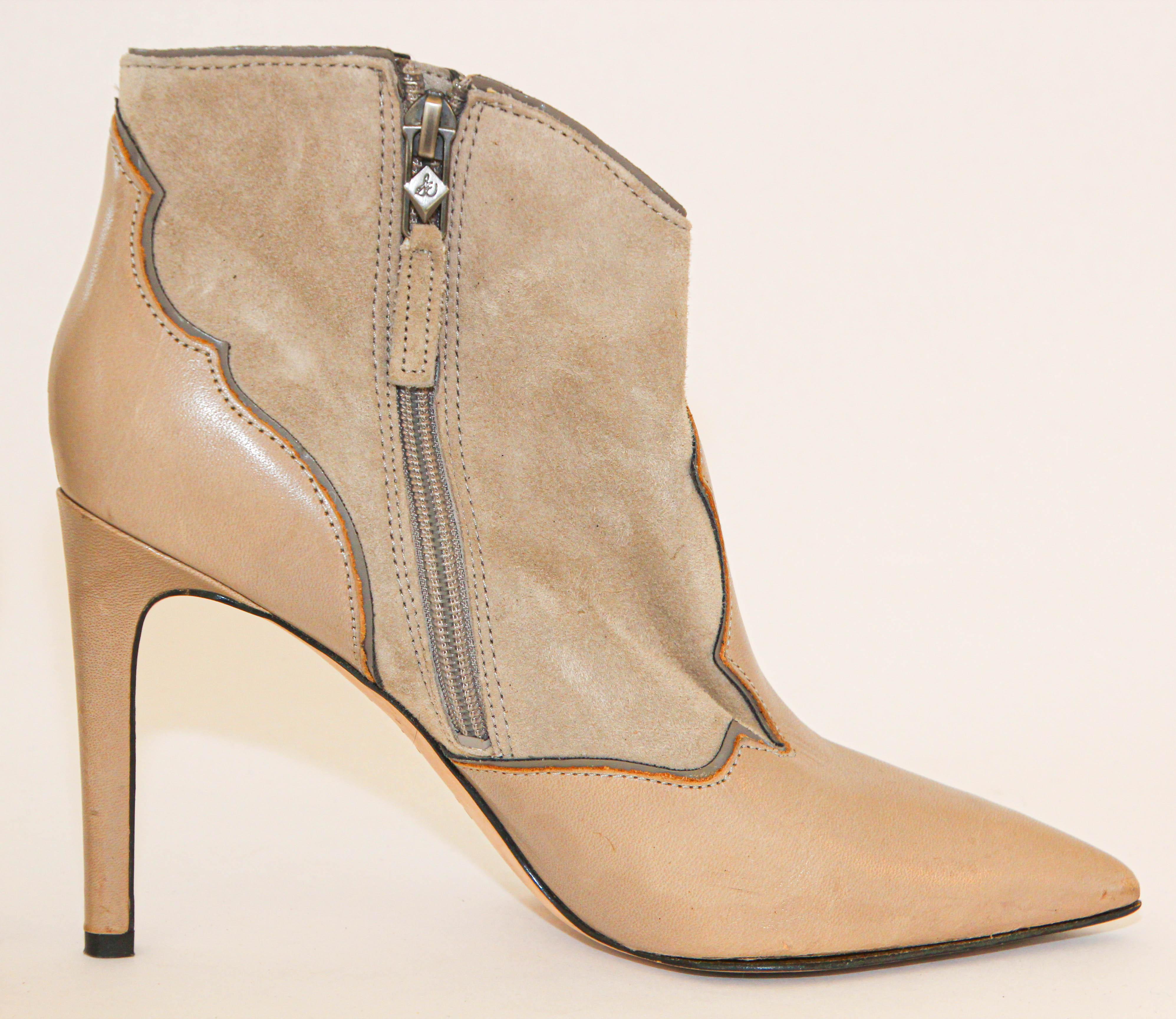 Chaussures à talons hauts Sam Edelman en cuir brun clair pour femmes avec talons aiguille, taille 7 Unisexe en vente